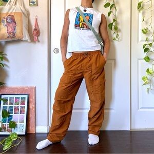 Pumpkin Brown Cargo Pants